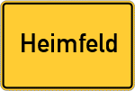 Place name sign Heimfeld