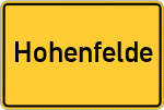Place name sign Hohenfelde