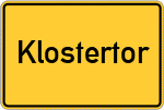 Place name sign Klostertor