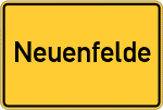 Place name sign Neuenfelde