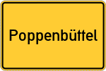 Place name sign Poppenbüttel