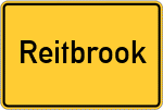 Place name sign Reitbrook