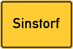 Place name sign Sinstorf