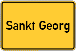 Place name sign Sankt Georg