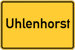 Place name sign Uhlenhorst