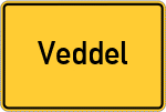 Place name sign Veddel