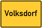 Place name sign Volksdorf