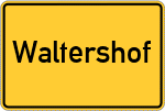 Place name sign Waltershof