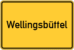 Place name sign Wellingsbüttel