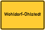 Place name sign Wohldorf-Ohlstedt
