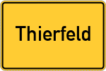 Place name sign Thierfeld
