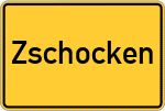 Place name sign Zschocken