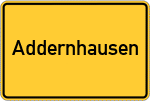 Place name sign Addernhausen