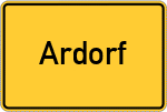 Place name sign Ardorf