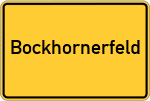 Place name sign Bockhornerfeld