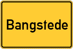 Place name sign Bangstede, Ostfriesland
