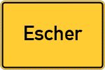 Place name sign Escher