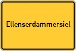 Place name sign Ellenserdammersiel