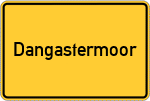 Place name sign Dangastermoor, Kreis Friesland