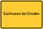 Place name sign Canhusen bei Emden