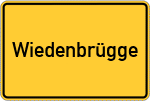 Place name sign Wiedenbrügge