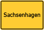 Place name sign Sachsenhagen