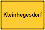 Place name sign Kleinhegesdorf