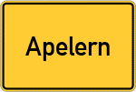 Place name sign Apelern