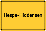 Place name sign Hespe-Hiddensen