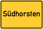 Place name sign Südhorsten