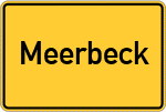 Place name sign Meerbeck