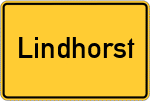 Place name sign Lindhorst