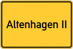 Place name sign Altenhagen II