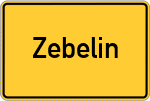 Place name sign Zebelin
