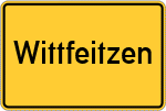 Place name sign Wittfeitzen