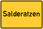 Place name sign Salderatzen