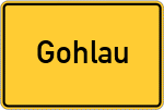 Place name sign Gohlau