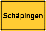 Place name sign Schäpingen, Kreis Lüchow-Dannenberg