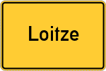 Place name sign Loitze