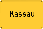 Place name sign Kassau, Niedersachsen