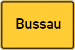 Place name sign Bussau