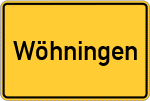 Place name sign Wöhningen, Dumme