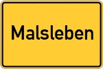 Place name sign Malsleben, Dumme