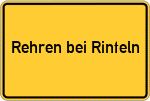 Place name sign Rehren bei Rinteln