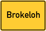 Place name sign Brokeloh