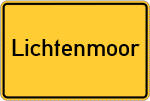 Place name sign Lichtenmoor