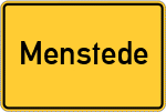 Place name sign Menstede