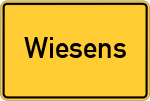 Place name sign Wiesens