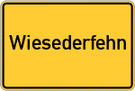Place name sign Wiesederfehn