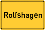 Place name sign Rolfshagen, Kreis Grafschaft Schaumburg
